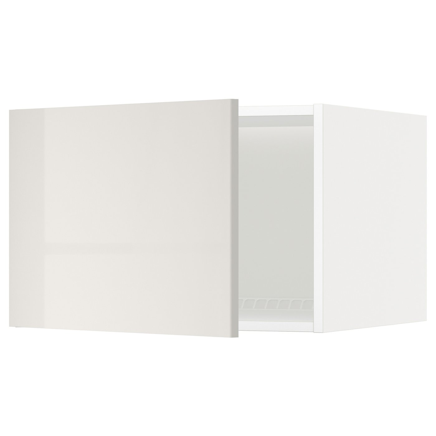 IKEA METOD Top cabinet for fridge/freezer 60x40 cm RINGHULT light grey/white
