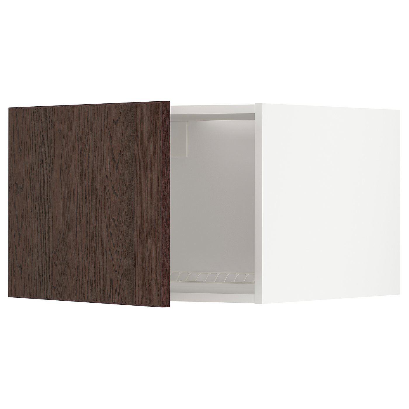 IKEA METOD Top cabinet for fridge/freezer 60x40 cm SINARP brown/white