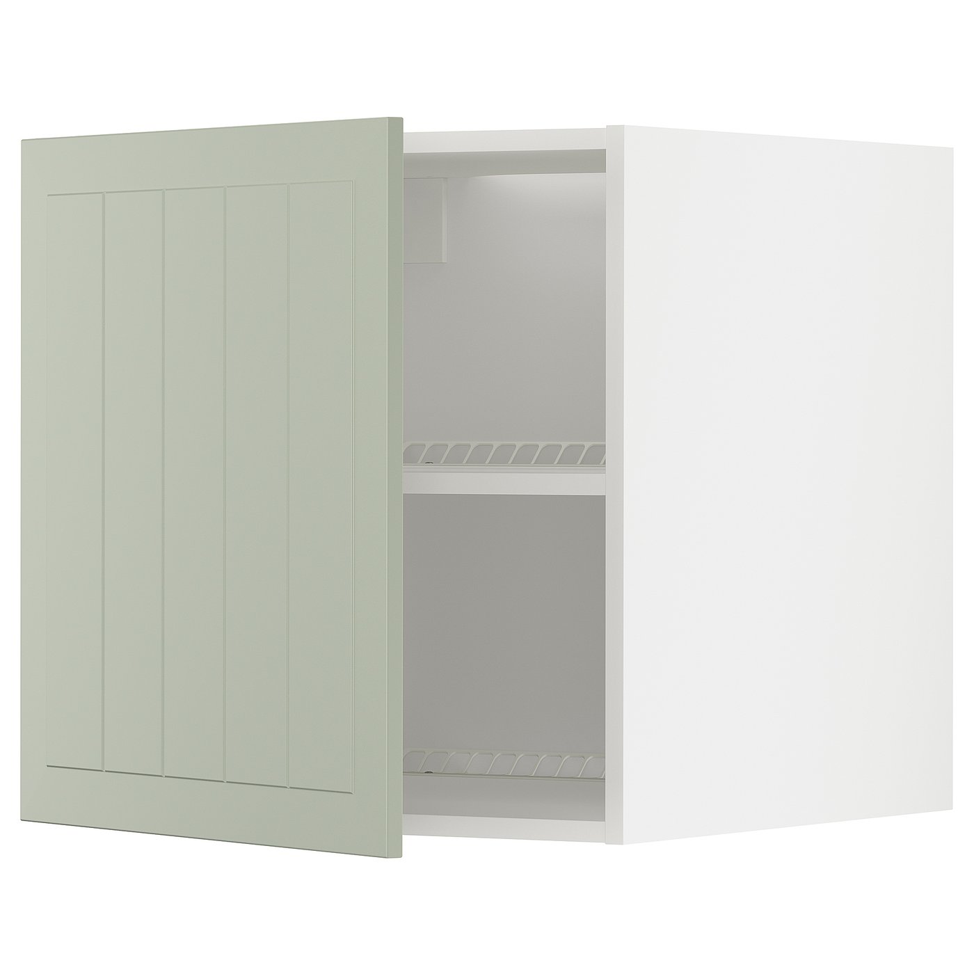 IKEA METOD Top cabinet for fridge/freezer 60x60 cm STENSUND light green/white