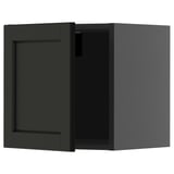 METOD Wall cabinet, black-grey/Lerhyttan black stained, 40x40 cm
