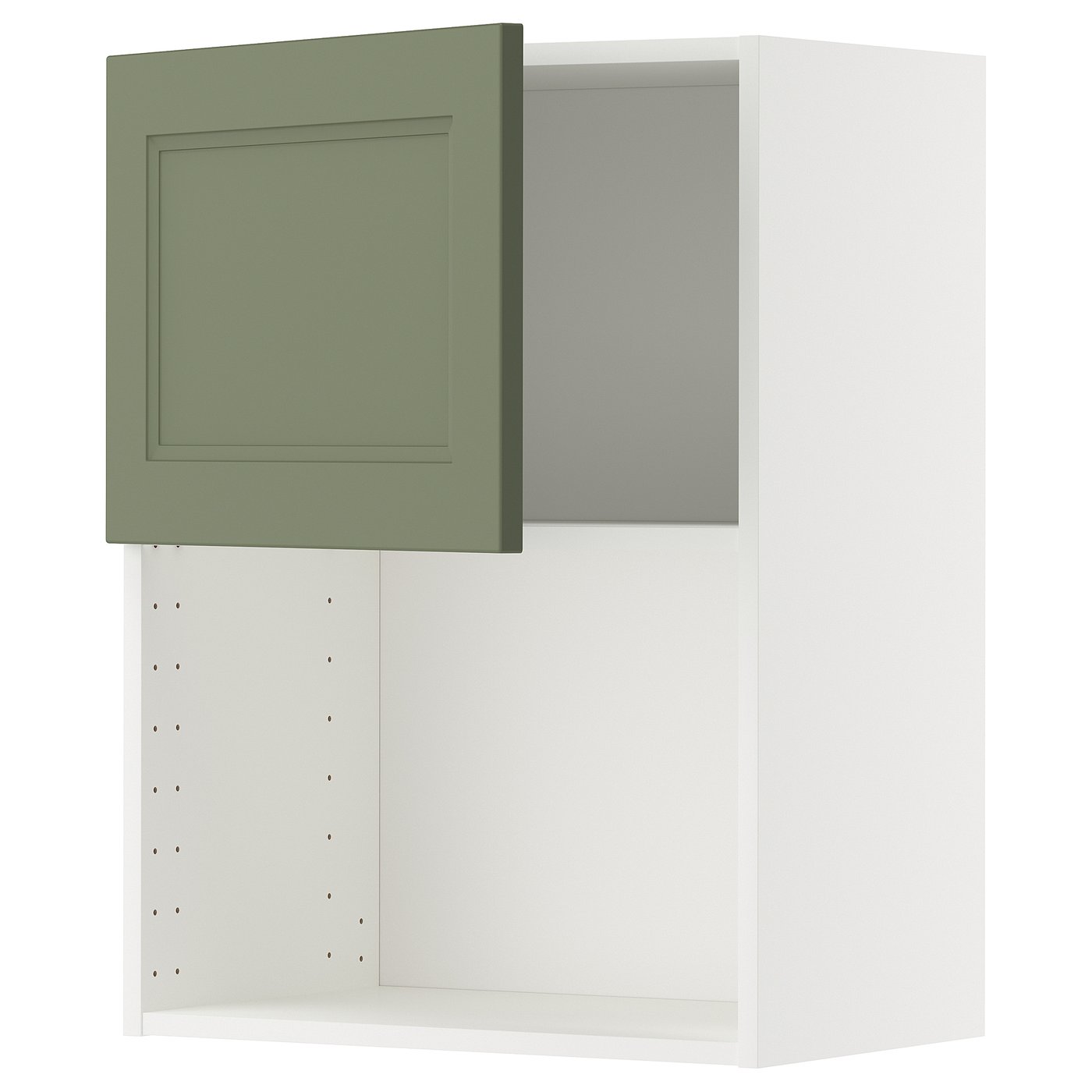 IKEA METOD Wall cabinet for microwave oven 60x80 cm AXSTAD grey-green/white