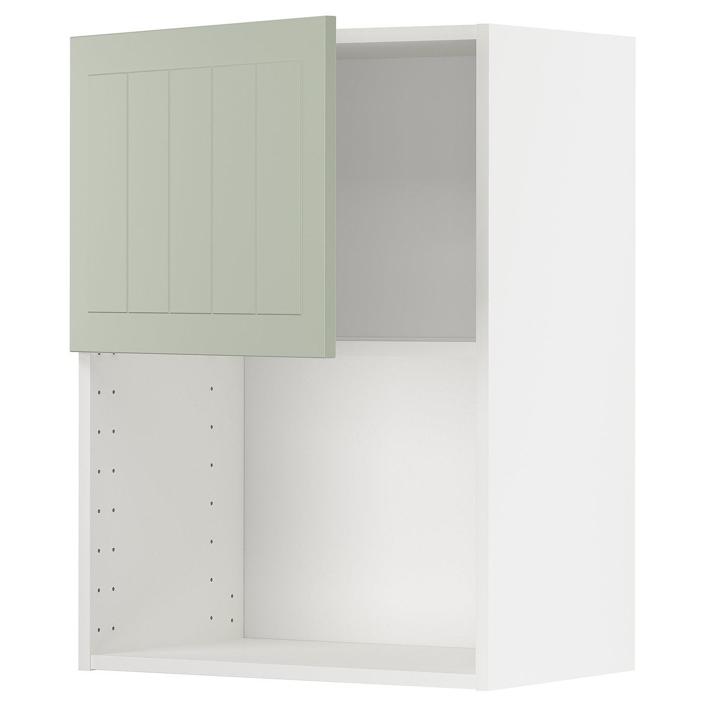 IKEA METOD Wall cabinet for microwave oven 60x80 cm STENSUND light green/white