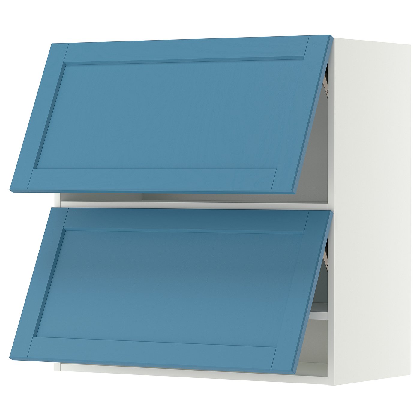 IKEA METOD Wall cabinet with 2 doors 80x80 cm LERHYTTAN blue/white