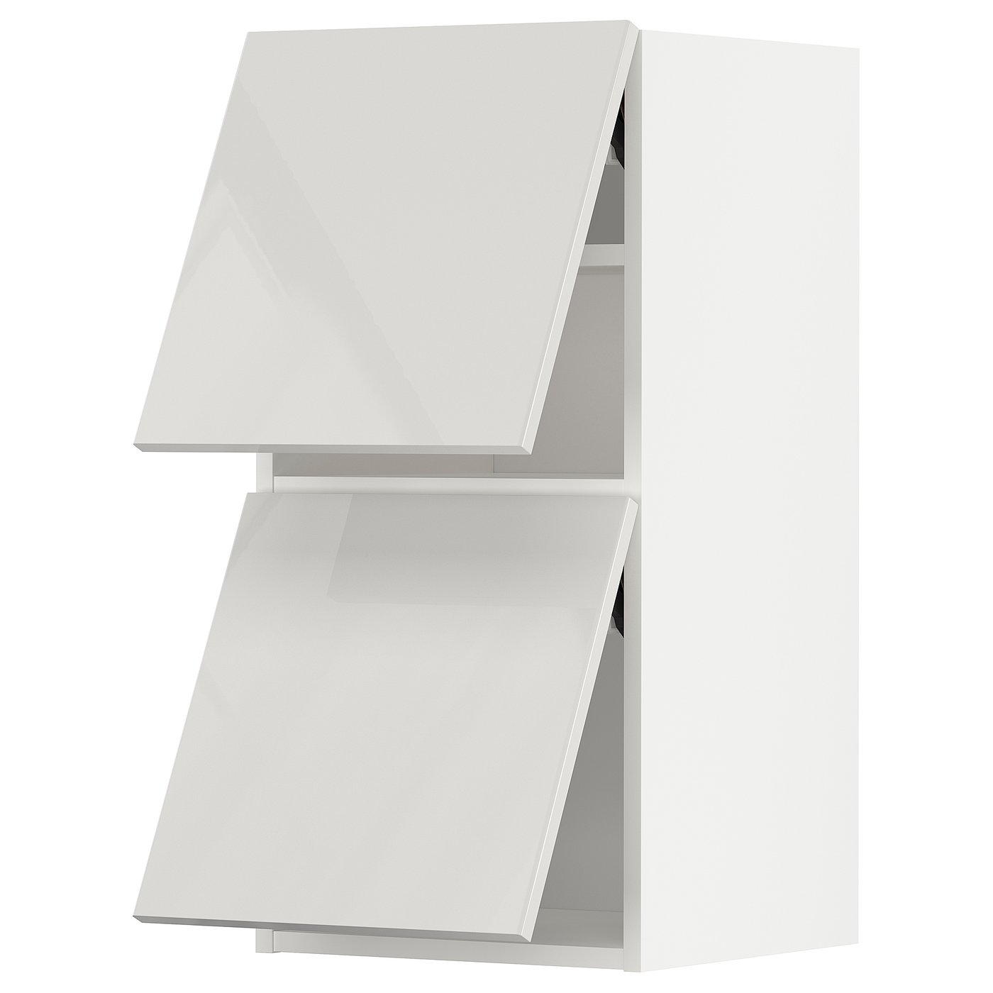 IKEA METOD Wall cabinet with 2 doors 80x40 cm RINGHULT light grey/white