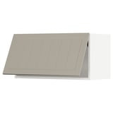 METOD Wall cabinet horizontal w push-open, white/Stensund beige, 80x40 cm