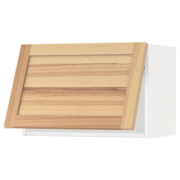 Metod خزانة حائط افقية أبيض Torhamn رماد Ikea