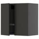 METOD Wall cabinet w dish drainer/2 doors, black-grey/Nickebo matt anthracite, 60x60 cm