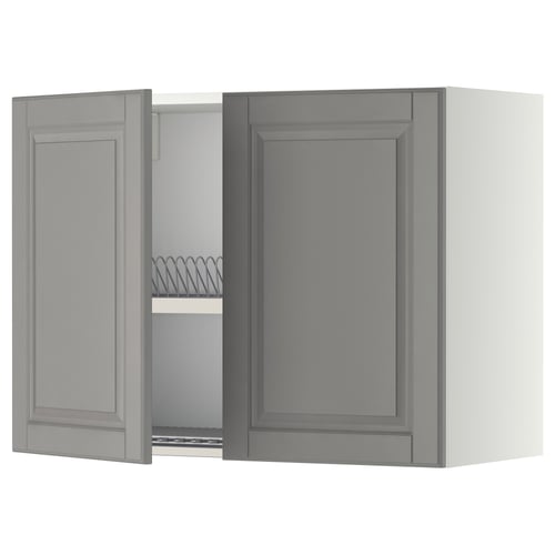 Open grey METOD cabinet