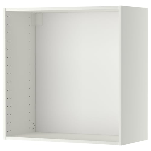 METOD white kitchen wall cabinet, rectangular with perforated side.