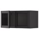 METOD Wall cabinet with 2 glass doors, black/Lerhyttan black stained, 80x40 cm