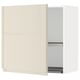 METOD Wall cabinet with dish drainer, white/Voxtorp high-gloss light beige, 60x60 cm