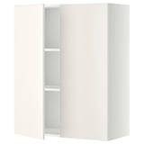 METOD Wall cabinet with shelves/2 doors, white/Veddinge white, 80x100 cm