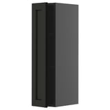 METOD Wall cabinet with shelves, black-grey/Lerhyttan black stained, 20x80 cm