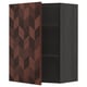METOD Wall cabinet with shelves, black Hasslarp/brown patterned, 60x80 cm