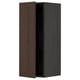 METOD Wall cabinet with shelves, black/Sinarp brown, 30x80 cm