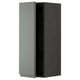 METOD Wall cabinet with shelves, black/Voxtorp dark grey, 30x80 cm
