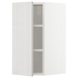 METOD Wall cabinet with shelves, white/Ringhult light grey, 30x60 cm