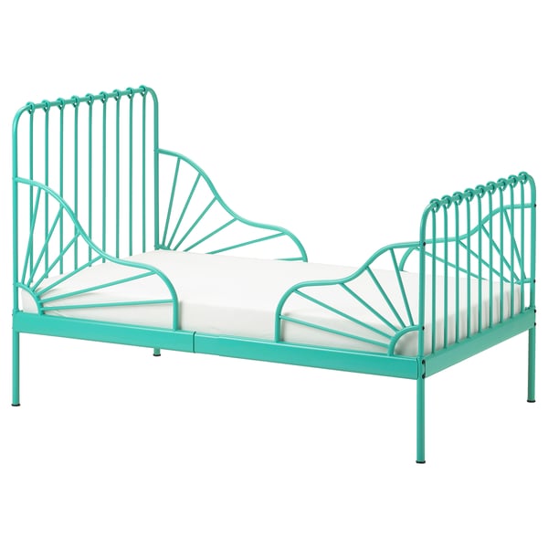 MINNEN Extendable bed turquoise IKEA