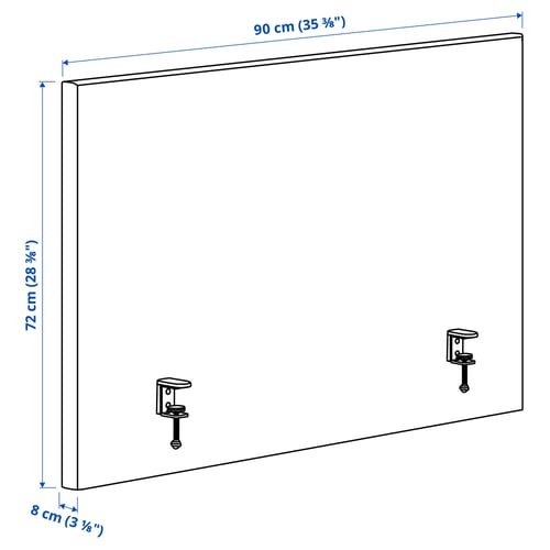 Illustration with measurements for the product: MITTZON.
