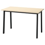 MITTZON Conference table, birch veneer/black, 120x68x75 cm