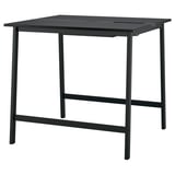 MITTZON Conference table, black stained ash veneer/black, 120x108x105 cm