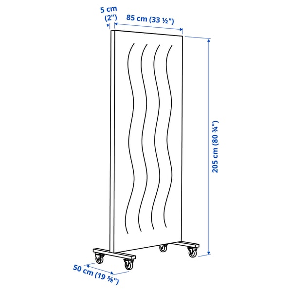 MITTZON Frame w cstrs/acoustic screen, Gunnared beige/white, 85x205 cm