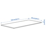 MITTZON Table top, birch veneer, 140x68 cm