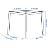 MITTZON Underframe f round conference table, white, 76x76x73 cm