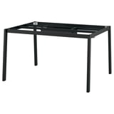 A black MITTZON metal desk with rectangular shape and clean lines, featuring powder-coated steel legs and middle support.