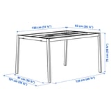 MITTZON Underframe for conference table, white, 140x108x73 cm