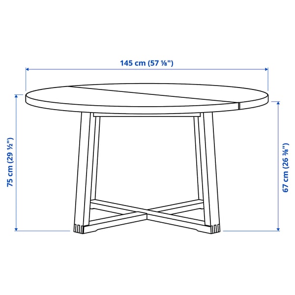 MÖRBYLÅNGA / GRÖNSTA Table and 4 chairs with armrests, oak veneer brown stained/white, 145 cm