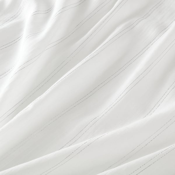 MUNKBOMAL Sheer curtains, 1 pair, with rod pocket/white, 145x300 cm