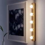 MUSIK Wall lamp, wired-in installation, brass-colour