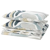 MYGGLASVINGE Duvet cover and 2 pillowcases, multicolour, 240x220/50x80 cm