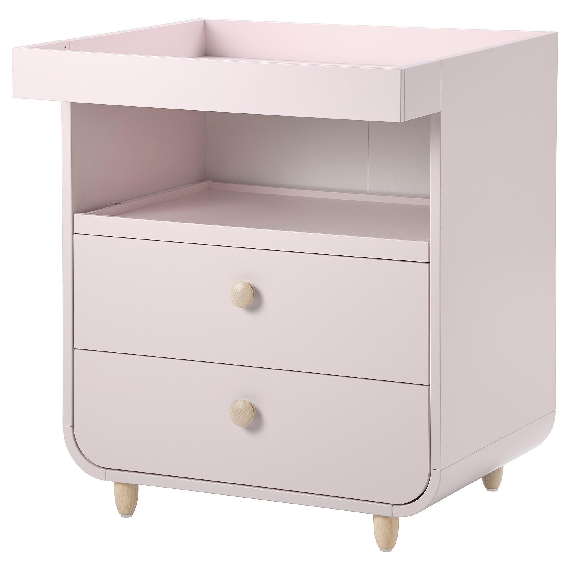 MYLLRA Changing table with drawers, pale pink IKEA