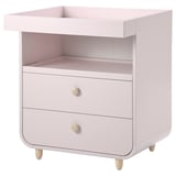 MYLLRA Changing table with drawers, pale pink