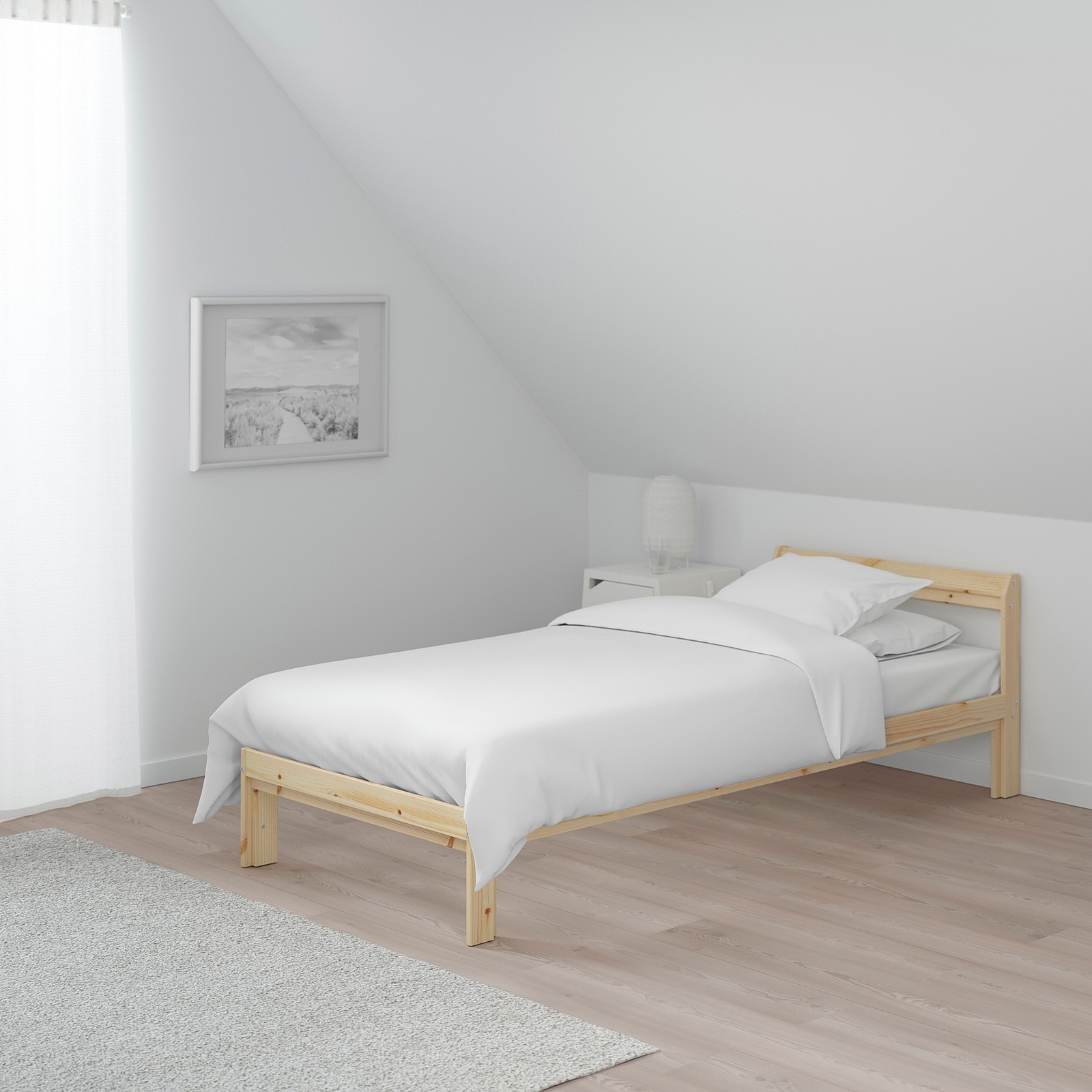 Buy NEIDEN Bed Frame, Pine/Luroy Online UAE IKEA