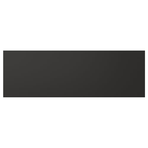 Black rectangular NICKEBO panel, modern and sleek, made from recycled materials.