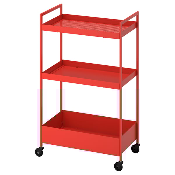 Nissafors عربة أحمر برتقالي 50 5x30x83 سم Ikea