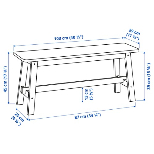 Illustration with measurements for the product: NORRÅKER.
