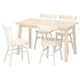 NORRÅKER / NORRARYD Table and 4 chairs, birch/white, 125x74 cm