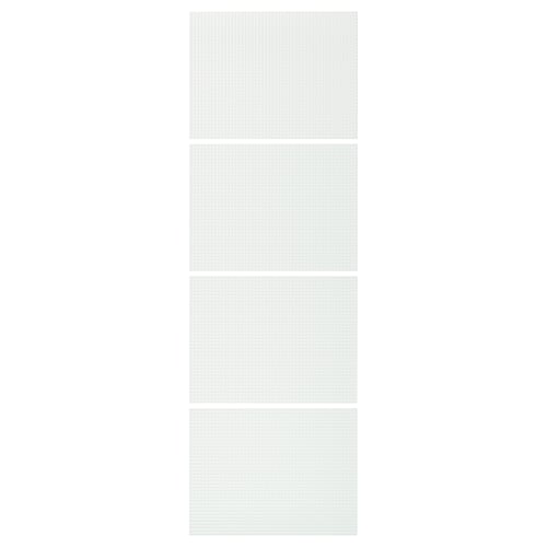 Nykirke 4 ألواح لهيكل باب إنزلاقي زجاج ضبابي نقش محبب 75x236 سم Ikea