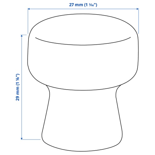 Illustration with measurements for the product: ODLINGSGRÄNS.