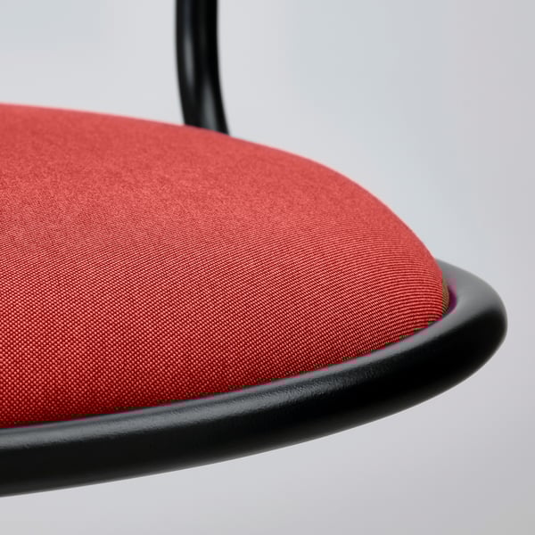 ÖRFJÄLL Swivel chair, black/Vissle red