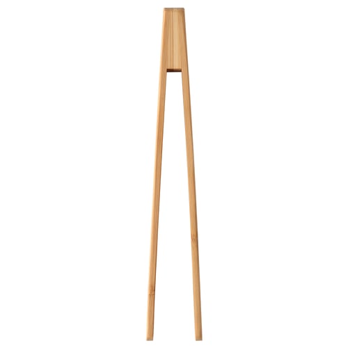Wooden bamboo salad tongs, OSTBIT, light brown, elegant.