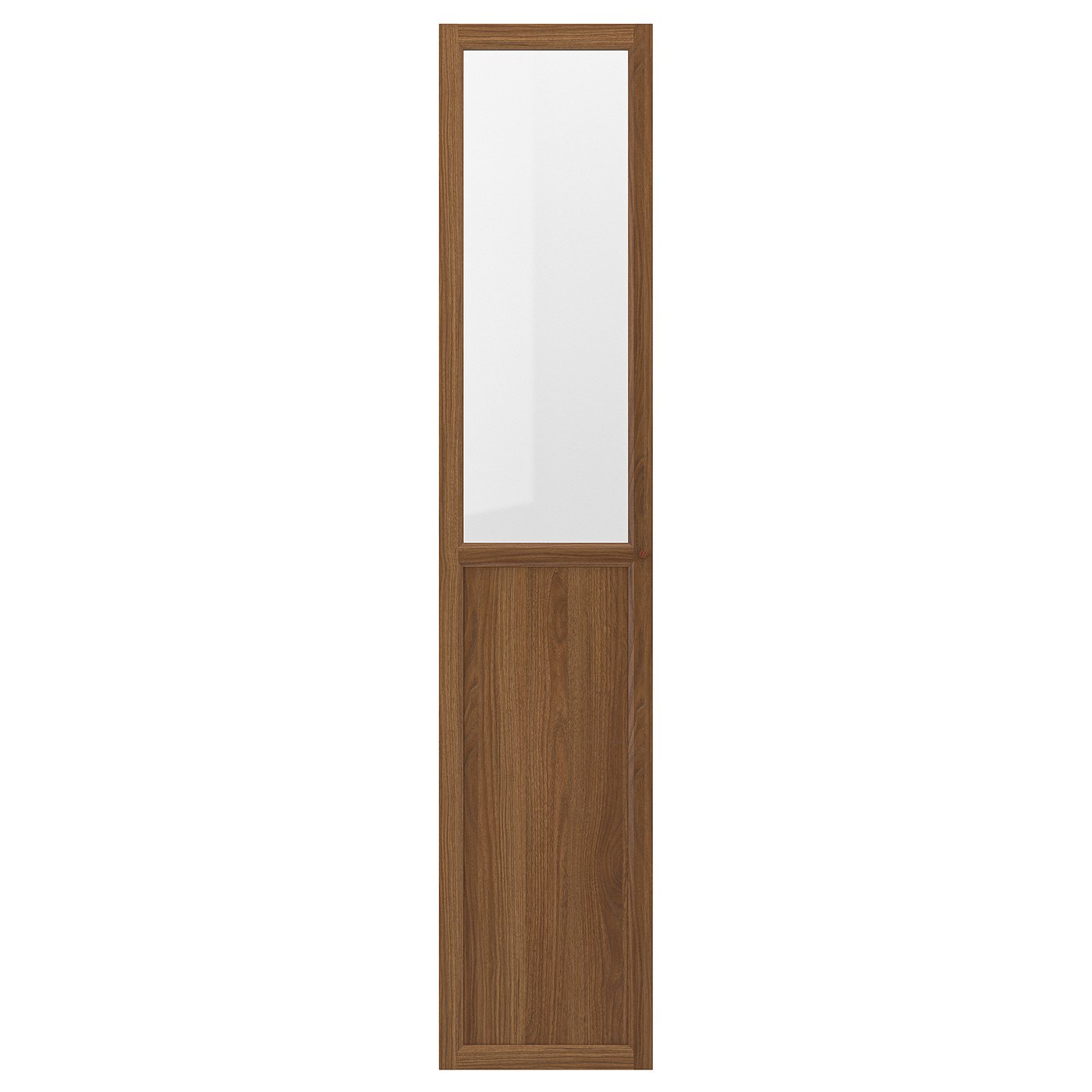 OXBERG Panel/glass door - brown walnut effect 40x192 cm