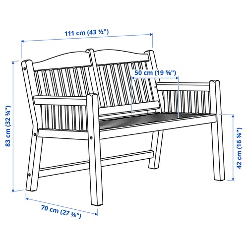 Illustration with measurements for the product: PÄRONHOLMEN.
