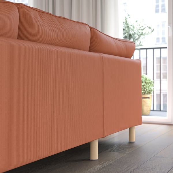 PÄRUP Corner sofa, 4-seat, Kelinge rust