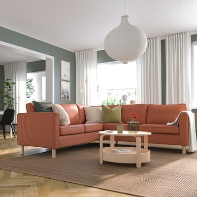 PÄRUP Corner sofa, 4-seat, Kelinge rust
