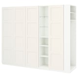 PAX / BERGSBO Wardrobe combination, white white/white, 255x60x201 cm